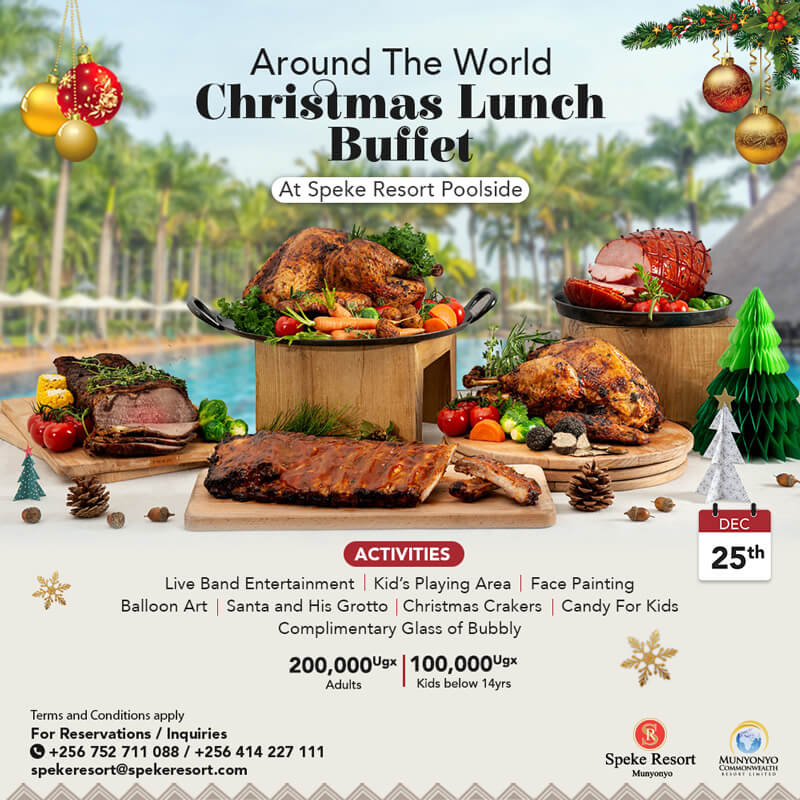 Munyonyo CommonWealth Resort- Around-the-world christmas lunch buffet