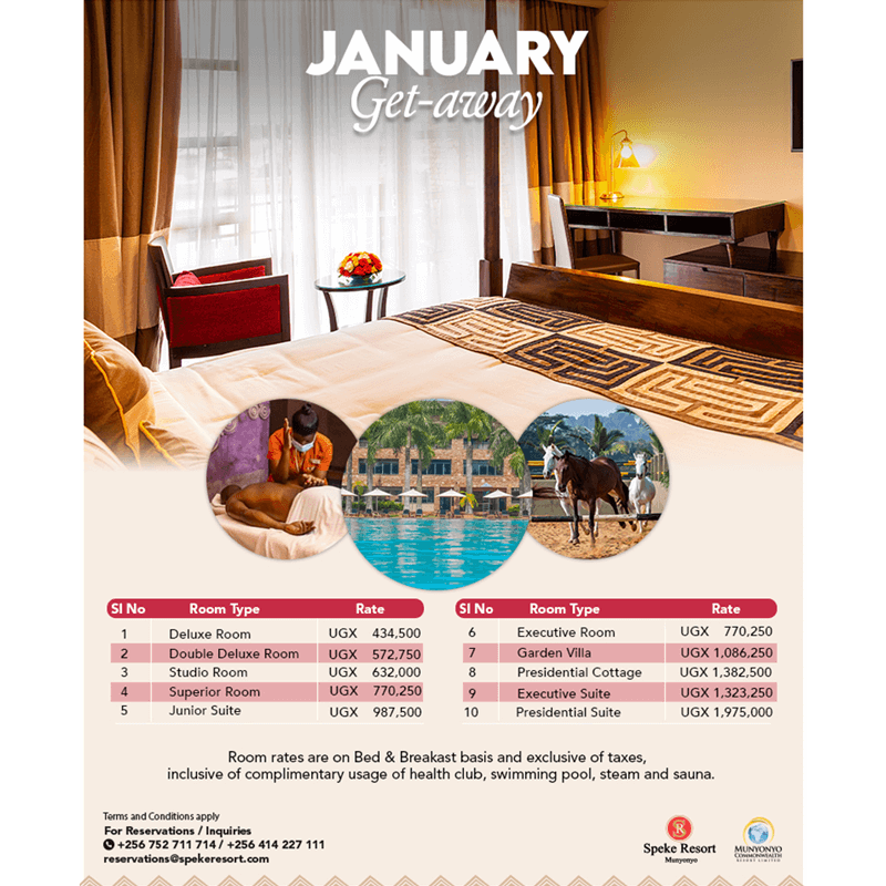 Munyonyo Commonwealth Resort - offers - Januaru getaway 2023