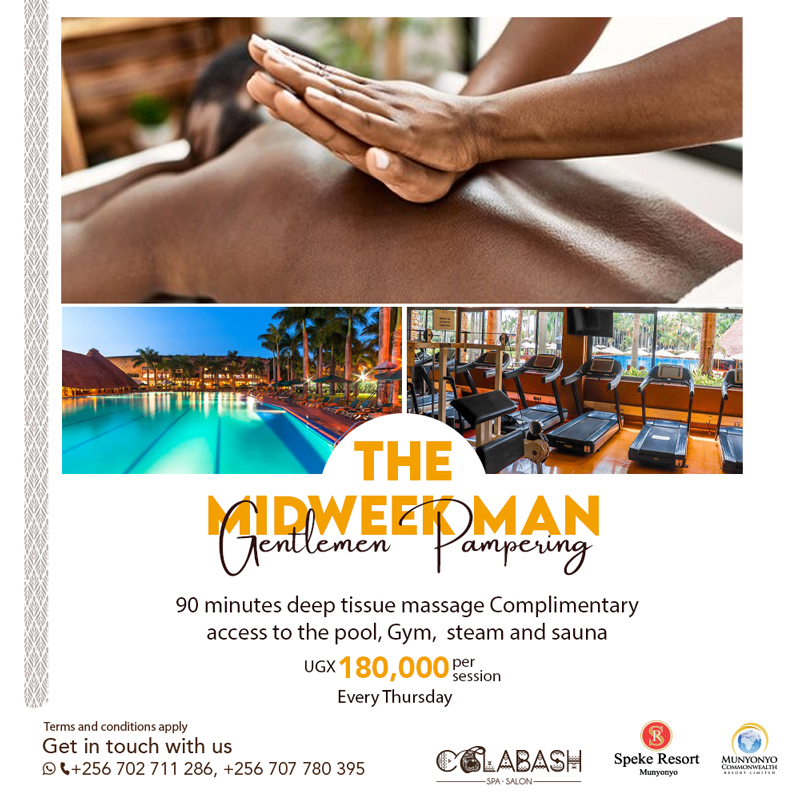 Munyonyo CommoneWealth Resort - The midweek man gentlemen pampering